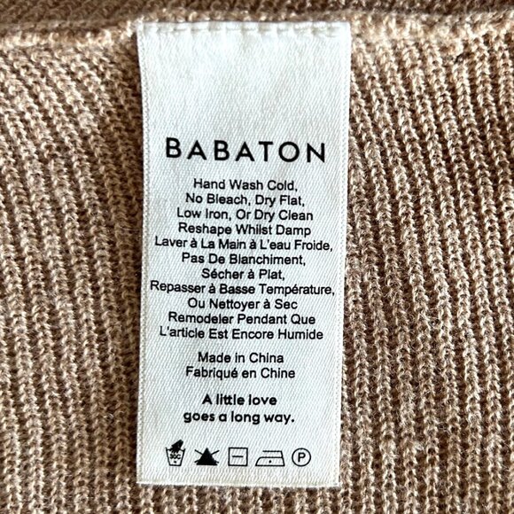 Babaton Camel Color Turtle Neck Dolman Sweater XS - Picture 3 of 6